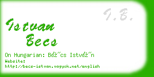 istvan becs business card